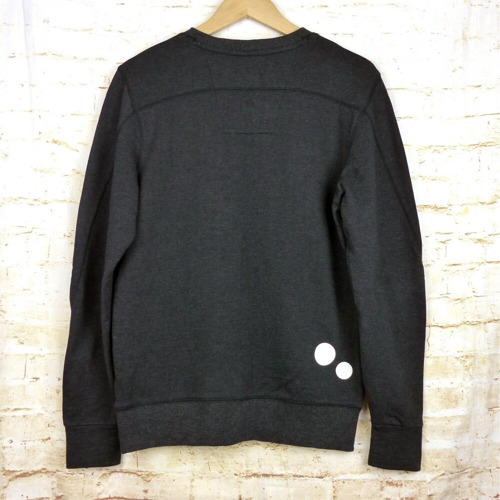 G-Star Raw Orando Sweatshirt Mens S Charcoal Knit Crew Zip LS Back Graphic Logo